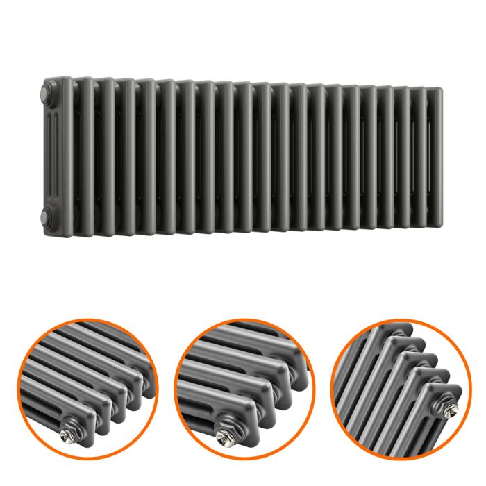 300 x 1013mm Anthracite Horizontal Traditional 3 Column Radiator