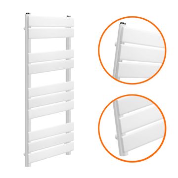 1000 x 450mm White Heated Towel Rail, Bathroom Radiator