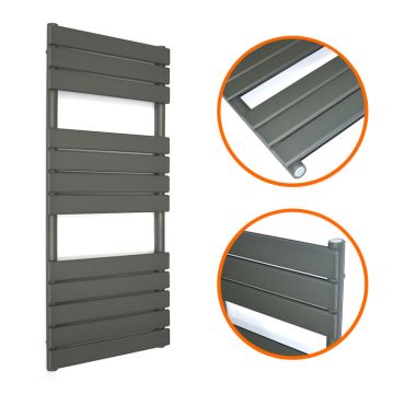 1200 x 600mm Anthracite Heated Towel Rail, Bathroom Radiator