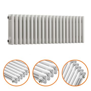 300 x 1013mm White Horizontal Traditional 3 Column Radiator