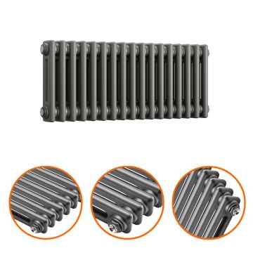 300 x 788mm Anthracite Horizontal Traditional 2 Column Radiator