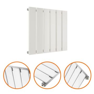 400 x 420mm White Single Flat Panel Horizontal Radiator 