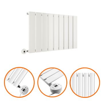 400 x 630mm Electric White Single Flat Panel Horizontal Radiator