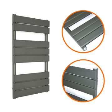 800 x 600mm Anthracite Heated Towel Rail, Bathroom Radiator