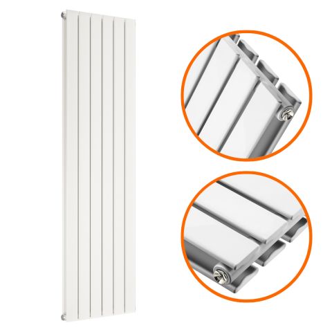 1780 x 420mm White Double Flat Panel Vertical Radiator 